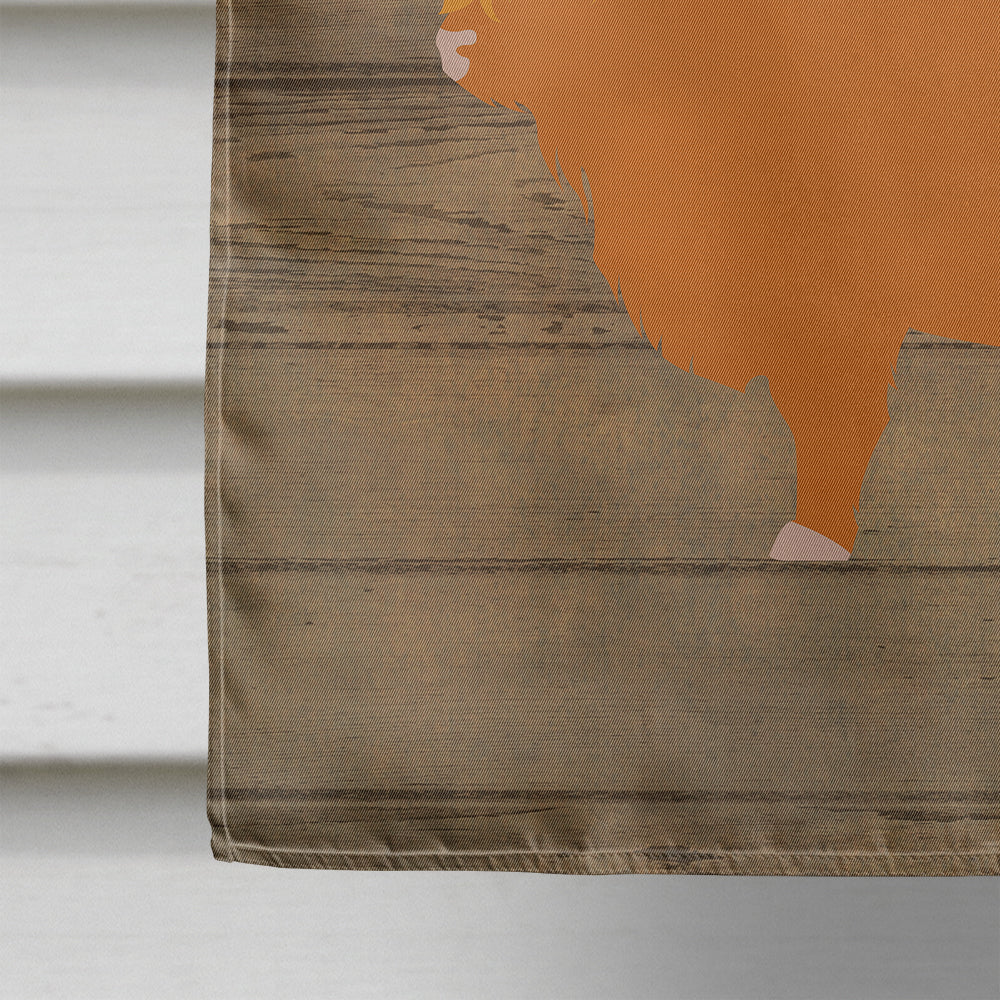 Highland Cow Welcome House Flag 28x40 Porch Sleeve Pole Decorative Outside Yard Banner Artwork Wall Hanging, Polyester