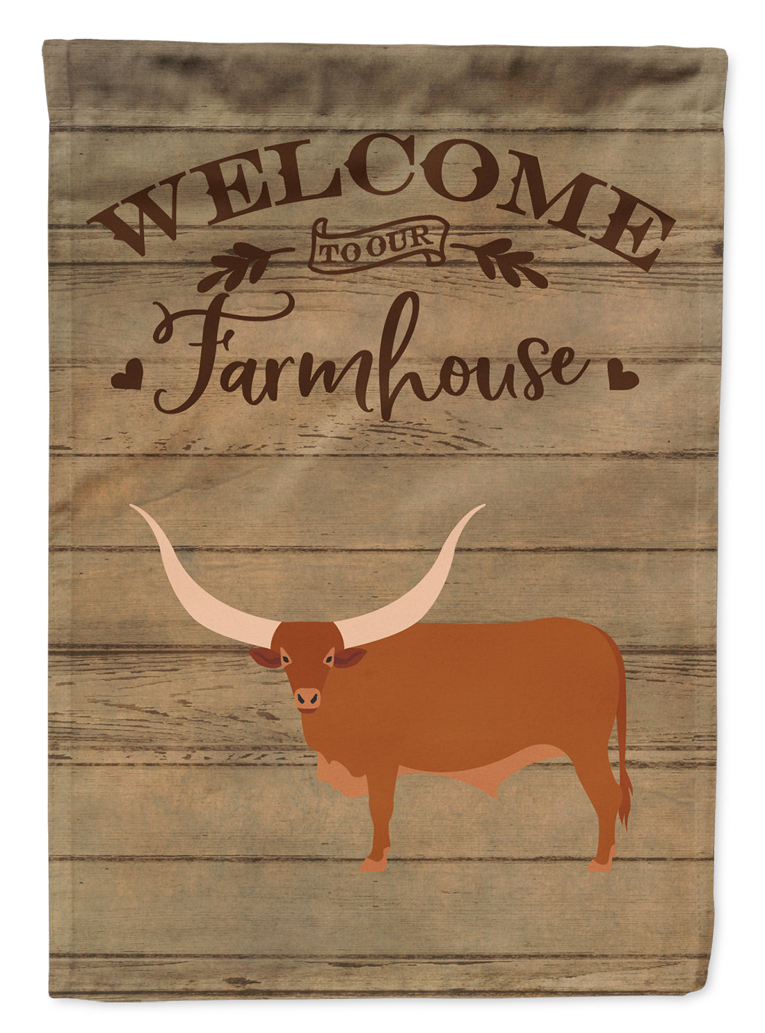 Ankole-Watusu Cow Welcome House Flag 28x40 Porch Sleeve Pole Decorative Outside Yard Banner Artwork Wall Hanging, Polyester