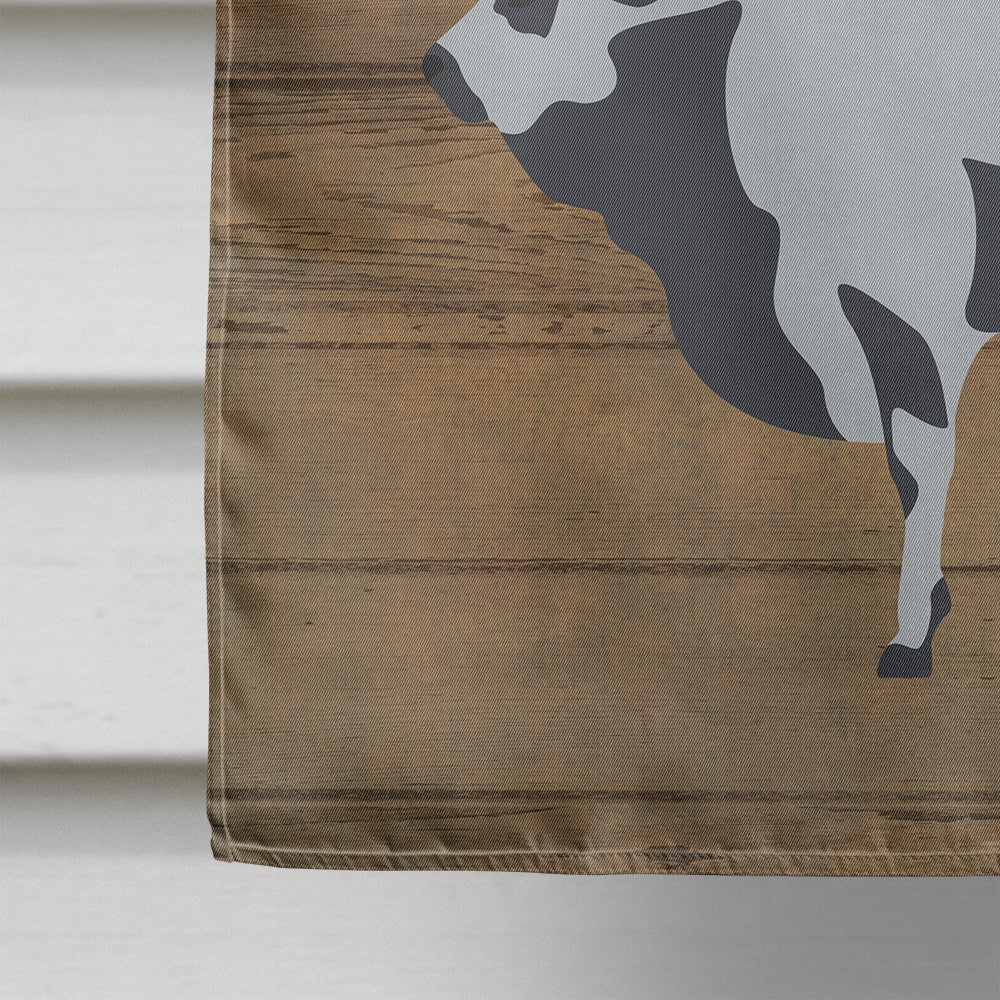 Hungarian Grey Steppe Cow Welcome House Flag 28x40 Porch Sleeve Pole Decorative Outside Yard Banner Artwork Wall Hanging, Polyester