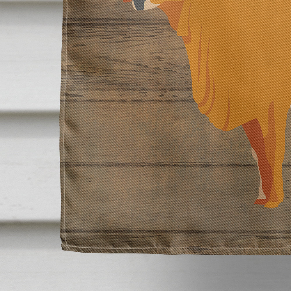 Zebu Indicine Cow Welcome House Flag 28x40 Porch Sleeve Pole Decorative Outside Yard Banner Artwork Wall Hanging, Polyester