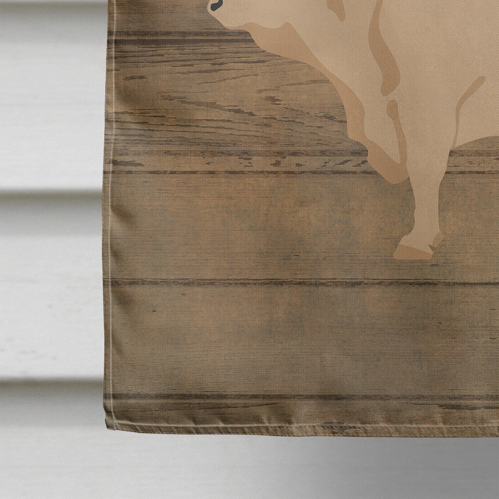 Charolais Cow Welcome House Flag 28x40 Porch Sleeve Pole Decorative Outside Yard Banner Artwork Wall Hanging, Polyester