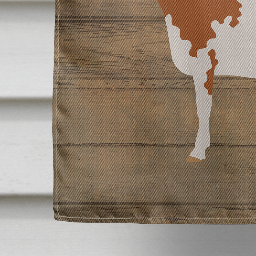Ayrshire Cow Welcome House Flag 28x40 Porch Sleeve Pole Decorative Outside Yard Banner Artwork Wall Hanging, Polyester
