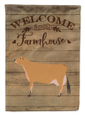 Jersey Cow Welcome House Flag 28x40 Porch Sleeve Pole Decorative Outside Yard Banner Artwork Wall Hanging, Polyester