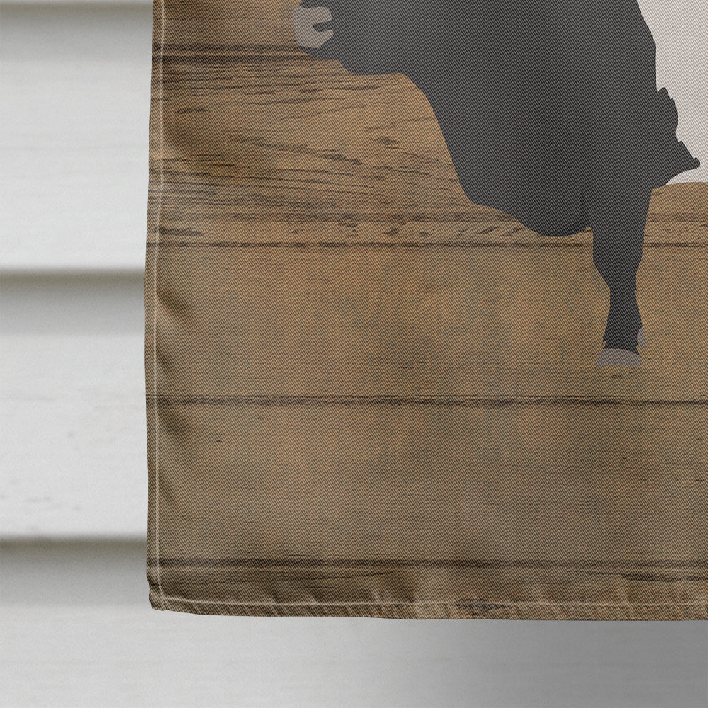 Belted Galloway Cow Welcome House Flag 28x40 Porch Sleeve Pole Decorative Outside Yard Banner Artwork Wall Hanging, Polyester