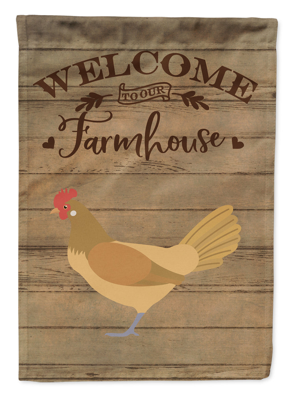 Frisian Friesian Chicken Welcome House Flag 28x40 Porch Sleeve Pole Decorative Outside Yard Banner Artwork Wall Hanging, Polyester