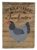 Jersey Giant Chicken Welcome House Flag 28x40 Porch Sleeve Pole Decorative Outside Yard Banner Artwork Wall Hanging, Polyester