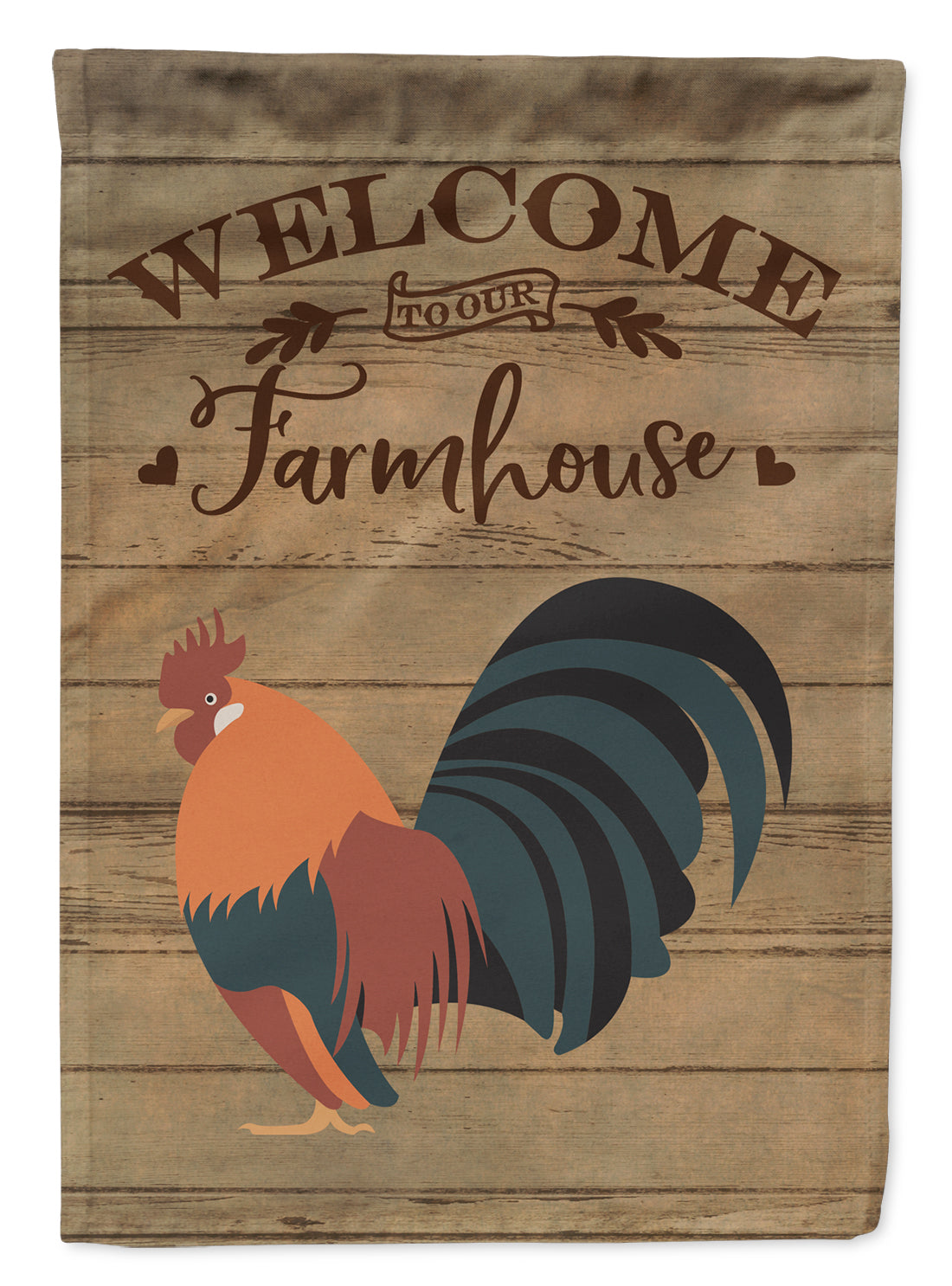 Dutch Bantam Chicken Welcome House Flag 28x40 Porch Sleeve Pole Decorative Outside Yard Banner Artwork Wall Hanging, Polyester