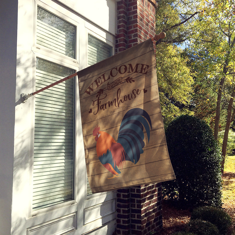 Dutch Bantam Chicken Welcome House Flag 28x40 Porch Sleeve Pole Decorative Outside Yard Banner Artwork Wall Hanging, Polyester
