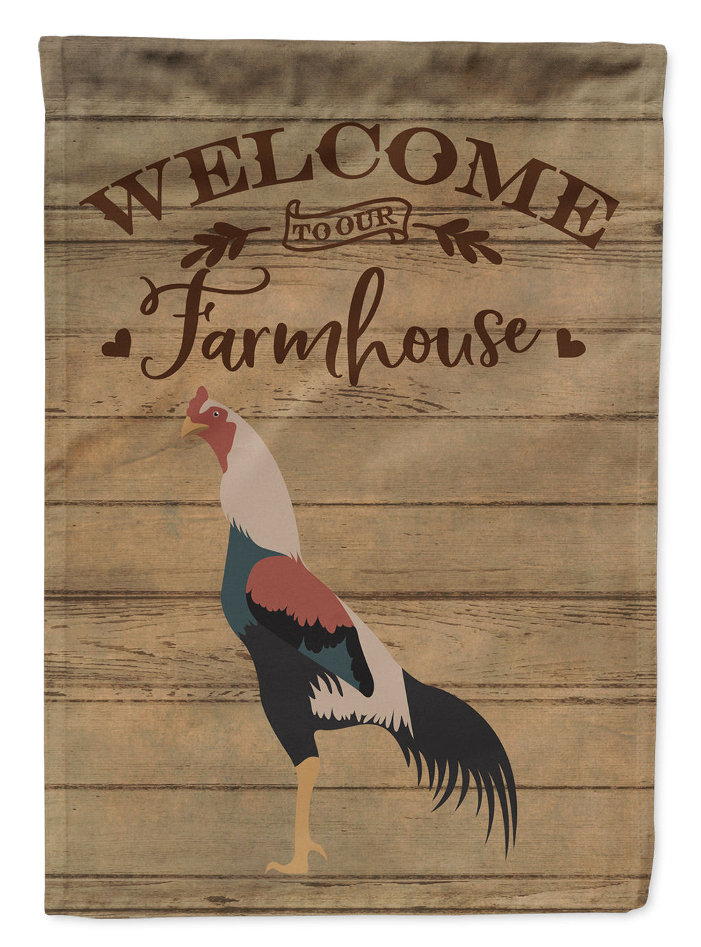 Kulang Chicken Welcome House Flag 28x40 Porch Sleeve Pole Decorative Outside Yard Banner Artwork Wall Hanging, Polyester