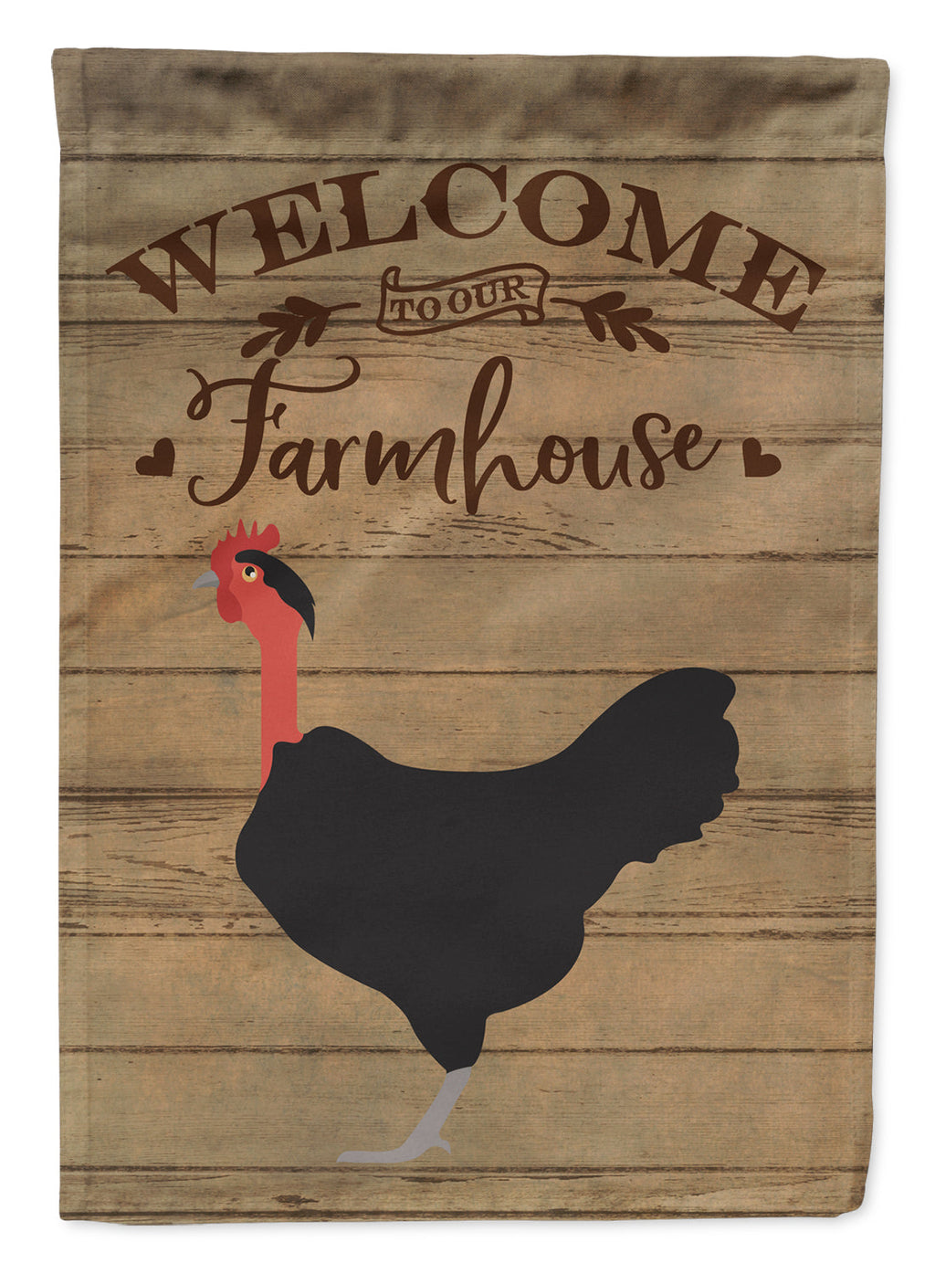Naked Neck Chicken Welcome House Flag 28x40 Porch Sleeve Pole Decorative Outside Yard Banner Artwork Wall Hanging, Polyester