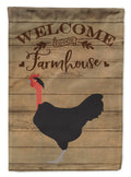 Naked Neck Chicken Welcome House Flag 28x40 Porch Sleeve Pole Decorative Outside Yard Banner Artwork Wall Hanging, Polyester