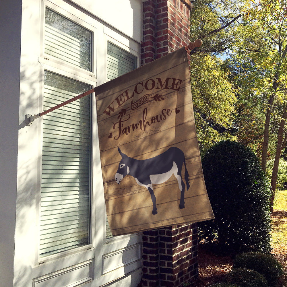 American Mammoth Jack Donkey Welcome House Flag 28x40 Porch Sleeve Pole Decorative Outside Yard Banner Artwork Wall Hanging, Polyester