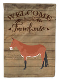 Mule Welcome House Flag 28x40 Porch Sleeve Pole Decorative Outside Yard Banner Artwork Wall Hanging, Polyester