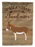 Miniature Mediterranian Donkey Welcome House Flag 28x40 Porch Sleeve Pole Decorative Outside Yard Banner Artwork Wall Hanging, Polyester