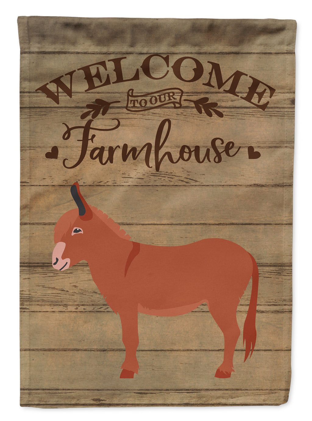 Irish Donkey Welcome House Flag 28x40 Porch Sleeve Pole Decorative Outside Yard Banner Artwork Wall Hanging, Polyester