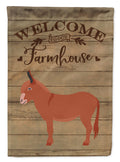 Irish Donkey Welcome House Flag 28x40 Porch Sleeve Pole Decorative Outside Yard Banner Artwork Wall Hanging, Polyester