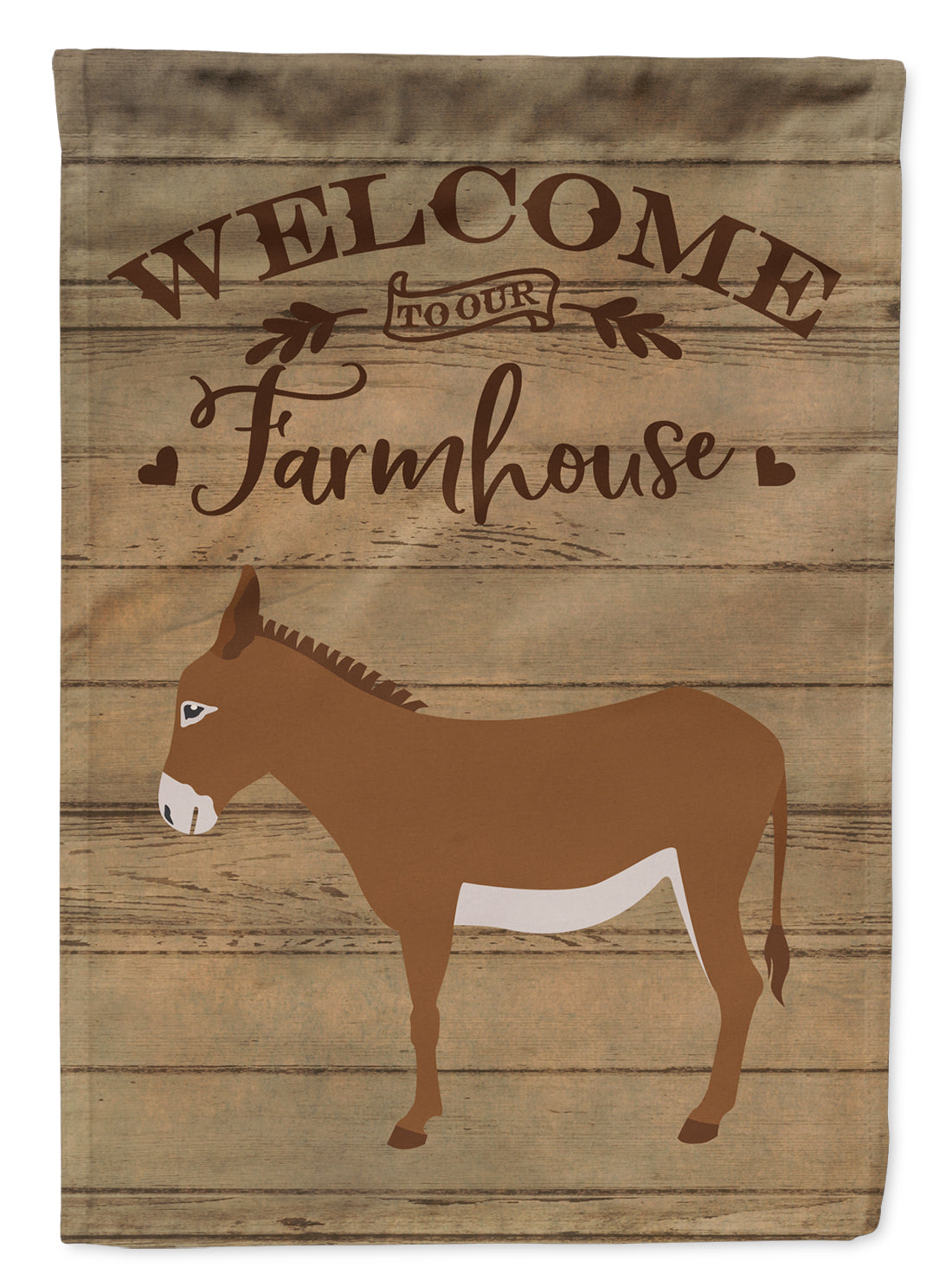 Cotentin Donkey Welcome House Flag 28x40 Porch Sleeve Pole Decorative Outside Yard Banner Artwork Wall Hanging, Polyester
