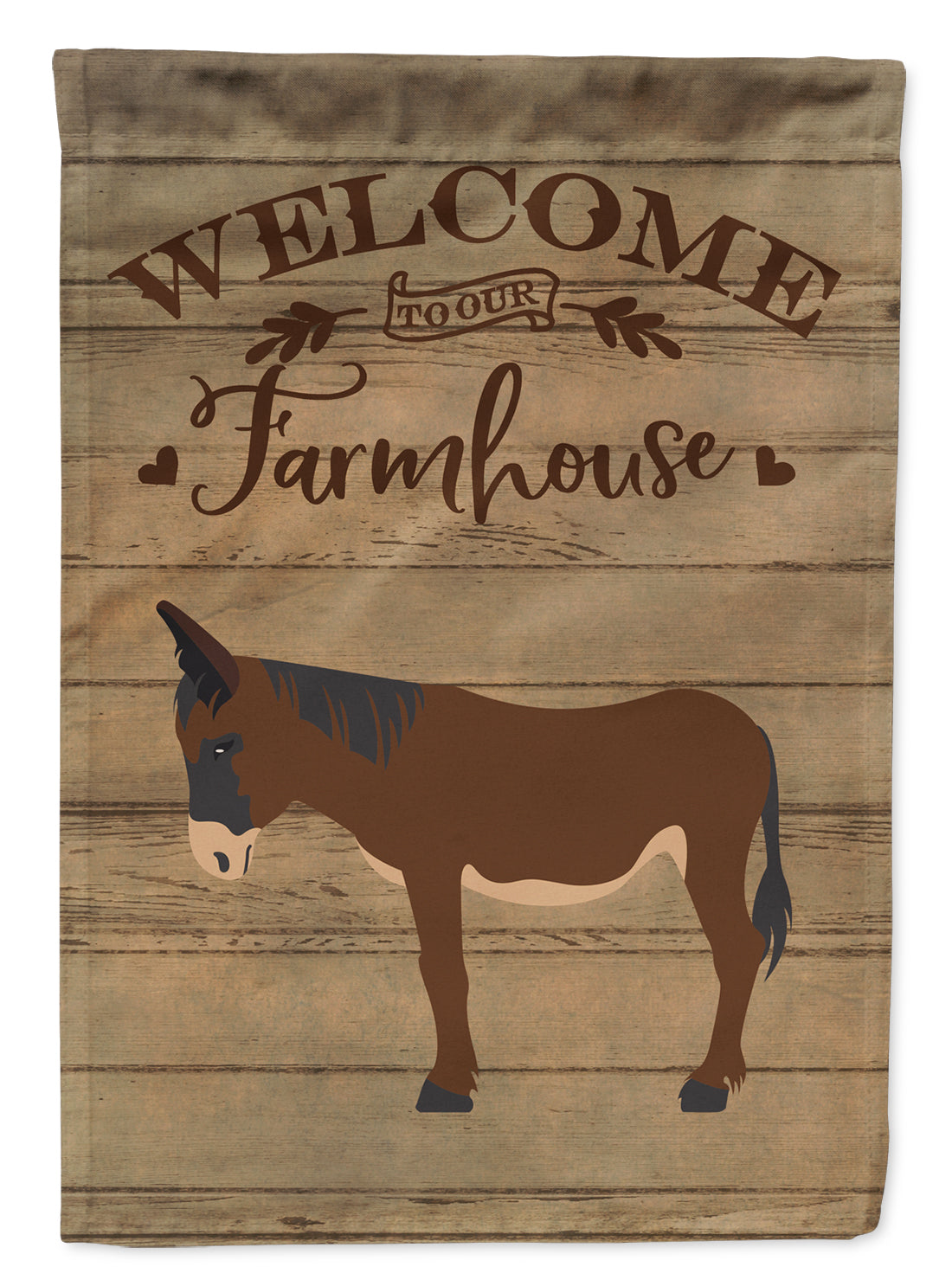 Zamorano-Leones Donkey Welcome House Flag 28x40 Porch Sleeve Pole Decorative Outside Yard Banner Artwork Wall Hanging, Polyester