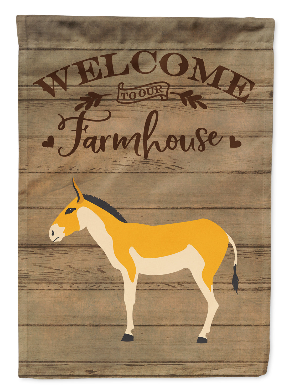 Turkmenian Kulan Donkey Welcome House Flag 28x40 Porch Sleeve Pole Decorative Outside Yard Banner Artwork Wall Hanging, Polyester
