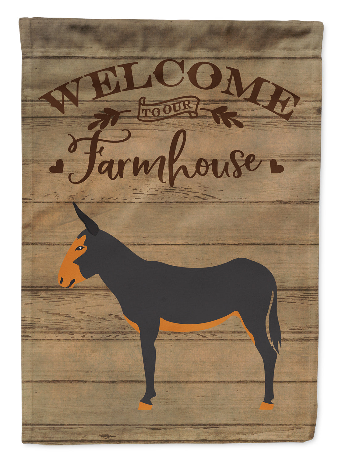 Catalan Donkey Welcome House Flag 28x40 Porch Sleeve Pole Decorative Outside Yard Banner Artwork Wall Hanging, Polyester