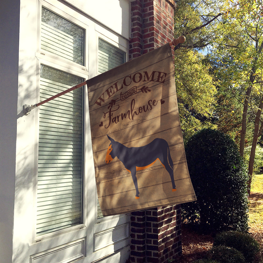 Catalan Donkey Welcome House Flag 28x40 Porch Sleeve Pole Decorative Outside Yard Banner Artwork Wall Hanging, Polyester