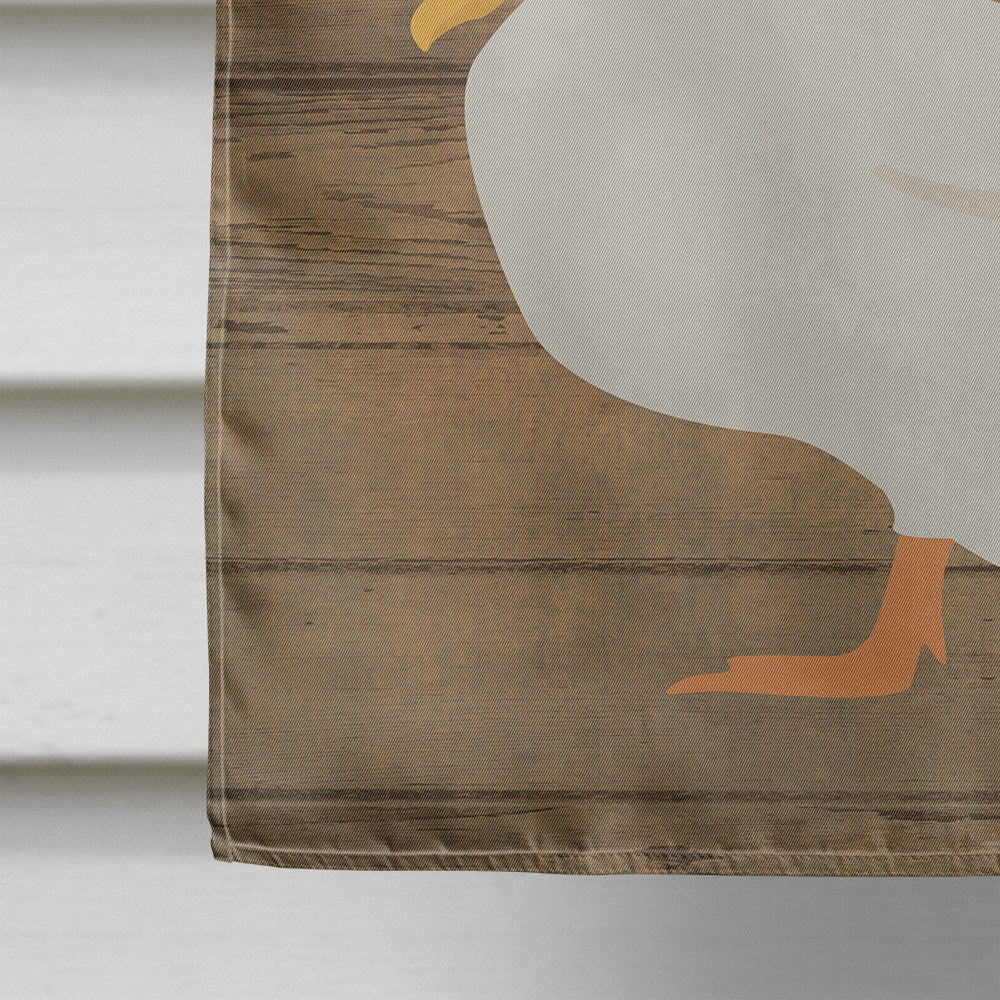 Crested Duck Welcome House Flag 28x40 Porch Sleeve Pole Decorative Outside Yard Banner Artwork Wall Hanging, Polyester