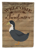 Blue Swedish Duck Welcome House Flag 28x40 Porch Sleeve Pole Decorative Outside Yard Banner Artwork Wall Hanging, Polyester