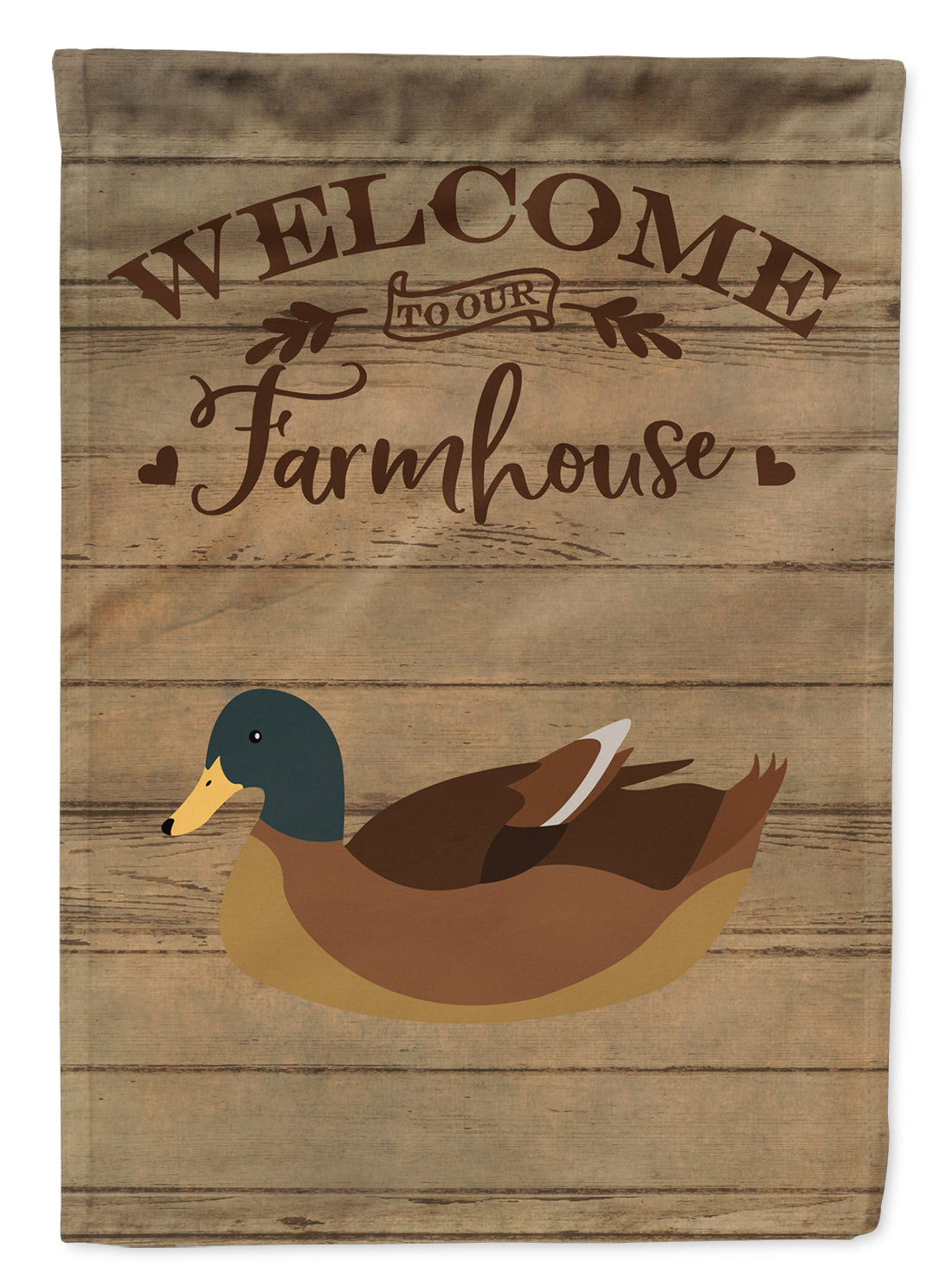 Khaki Campbell Duck Welcome House Flag 28x40 Porch Sleeve Pole Decorative Outside Yard Banner Artwork Wall Hanging, Polyester