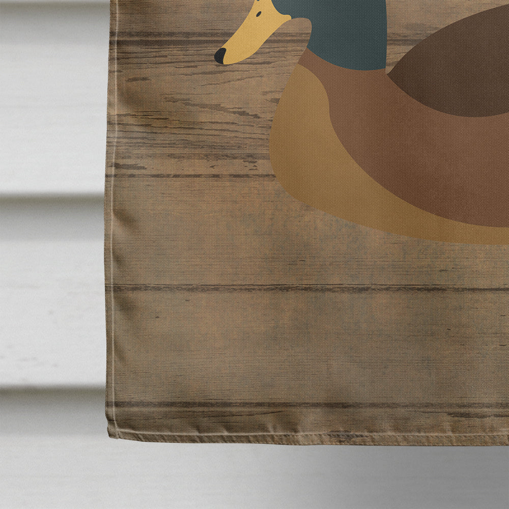 Khaki Campbell Duck Welcome House Flag 28x40 Porch Sleeve Pole Decorative Outside Yard Banner Artwork Wall Hanging, Polyester