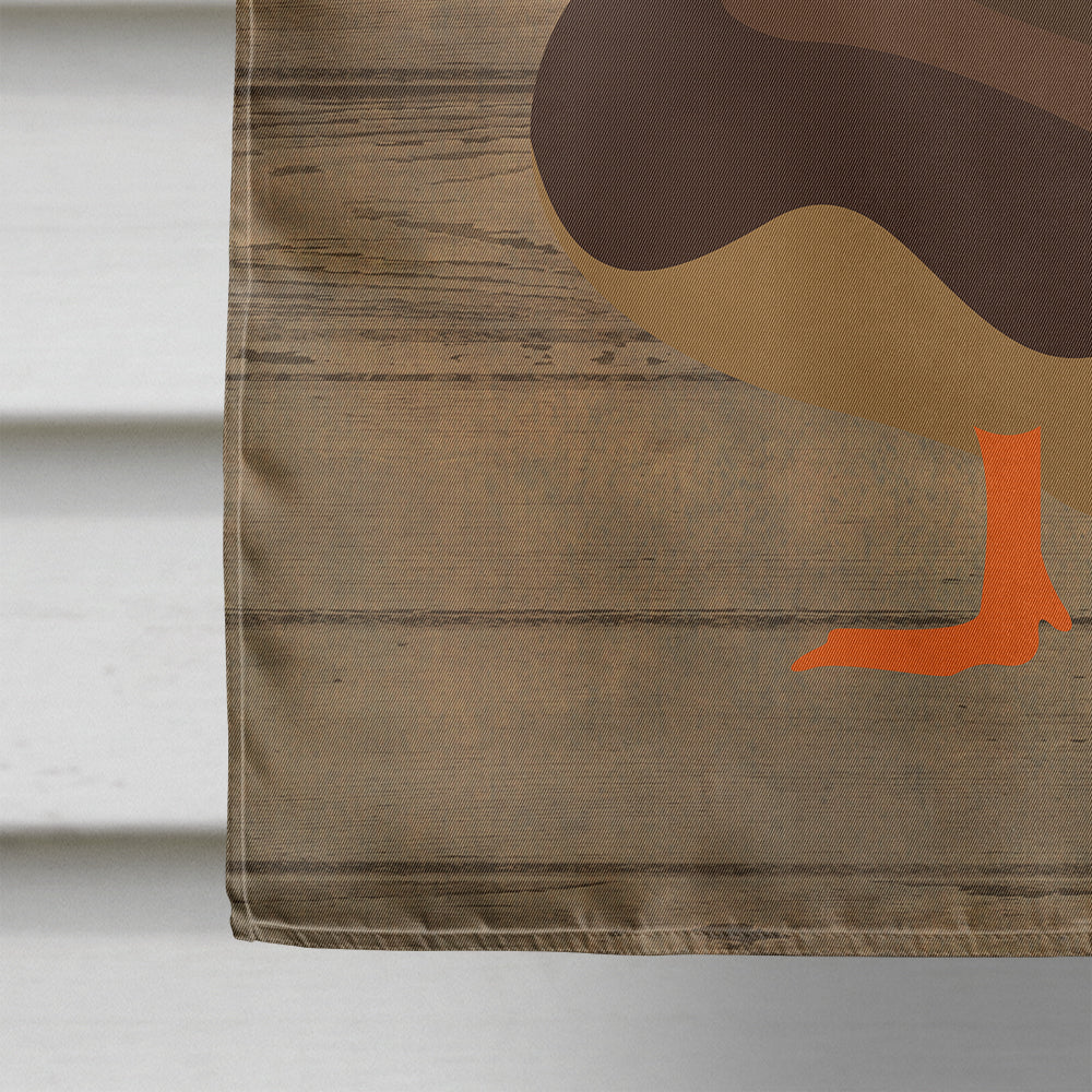 Silver Bantam Duck Welcome House Flag 28x40 Porch Sleeve Pole Decorative Outside Yard Banner Artwork Wall Hanging, Polyester