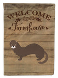 Russian or European Mink Welcome House Flag 28x40 Porch Sleeve Pole Decorative Outside Yard Banner Artwork Wall Hanging, Polyester