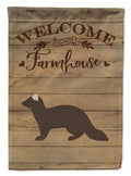 Sable Marten Welcome House Flag 28x40 Porch Sleeve Pole Decorative Outside Yard Banner Artwork Wall Hanging, Polyester