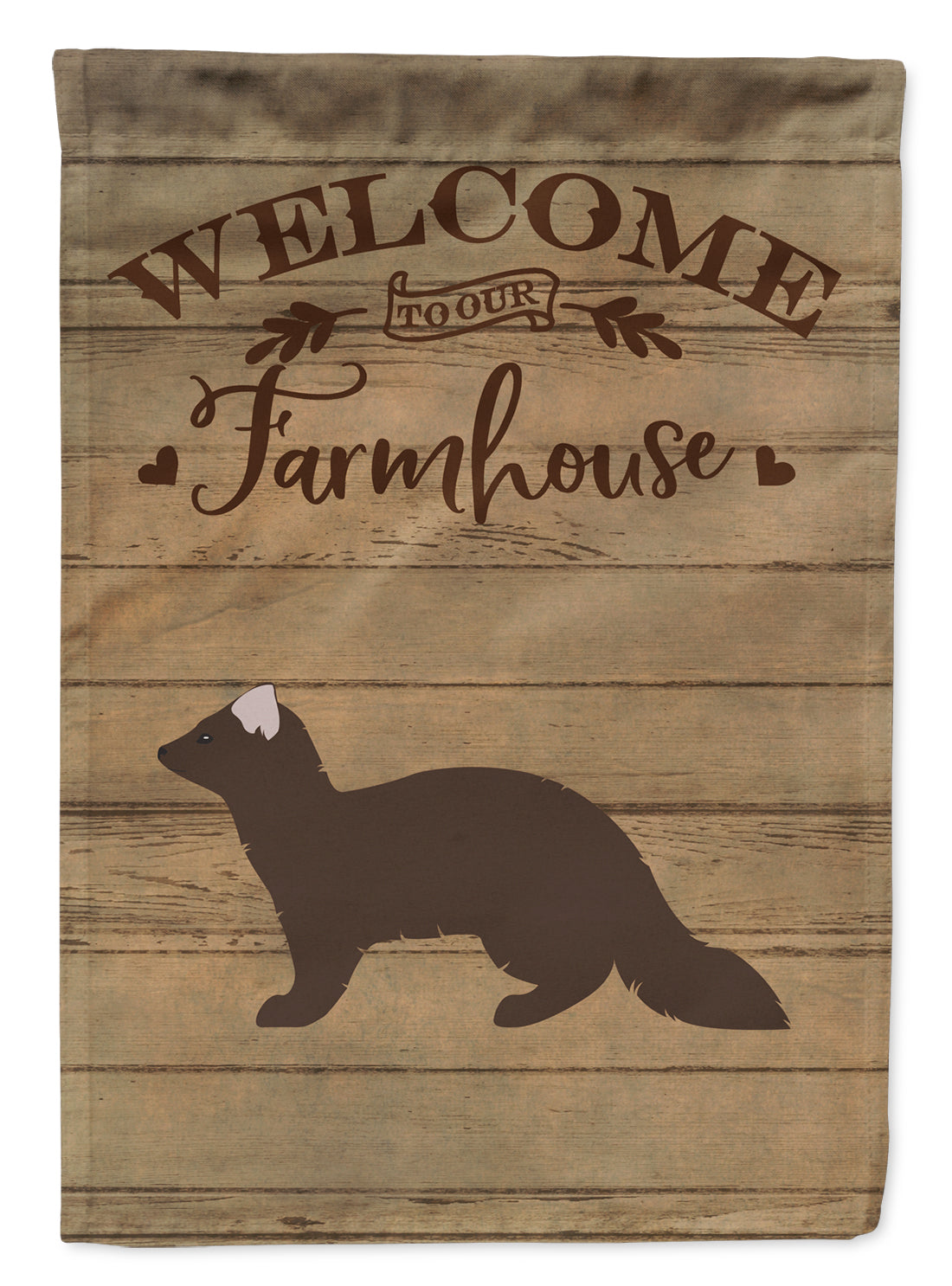 Sable Marten Welcome House Flag 28x40 Porch Sleeve Pole Decorative Outside Yard Banner Artwork Wall Hanging, Polyester