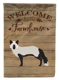 Silver Fox Welcome House Flag 28x40 Porch Sleeve Pole Decorative Outside Yard Banner Artwork Wall Hanging, Polyester