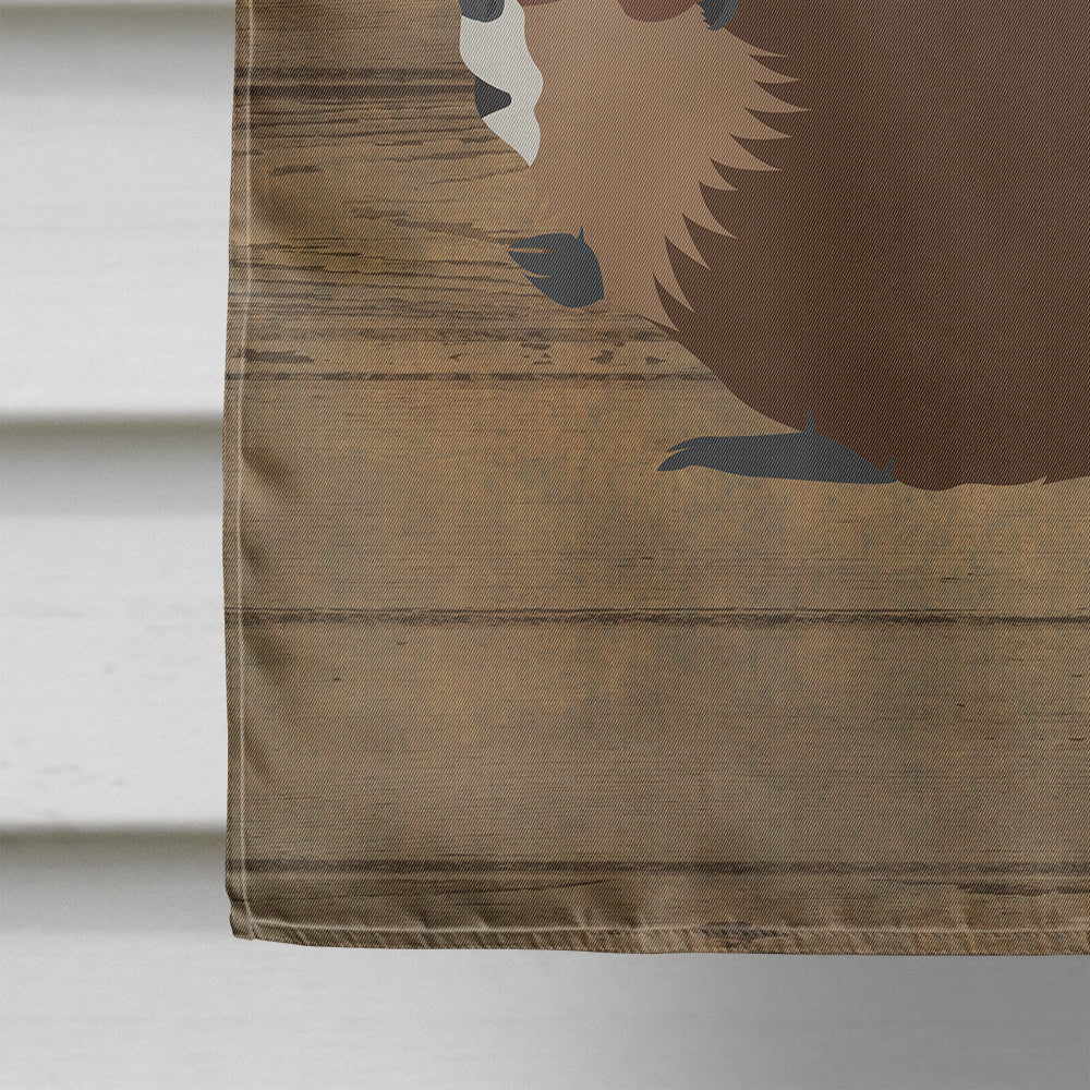 Eurasian Beaver Welcome House Flag 28x40 Porch Sleeve Pole Decorative Outside Yard Banner Artwork Wall Hanging, Polyester