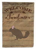 Chinchilla Welcome House Flag 28x40 Porch Sleeve Pole Decorative Outside Yard Banner Artwork Wall Hanging, Polyester