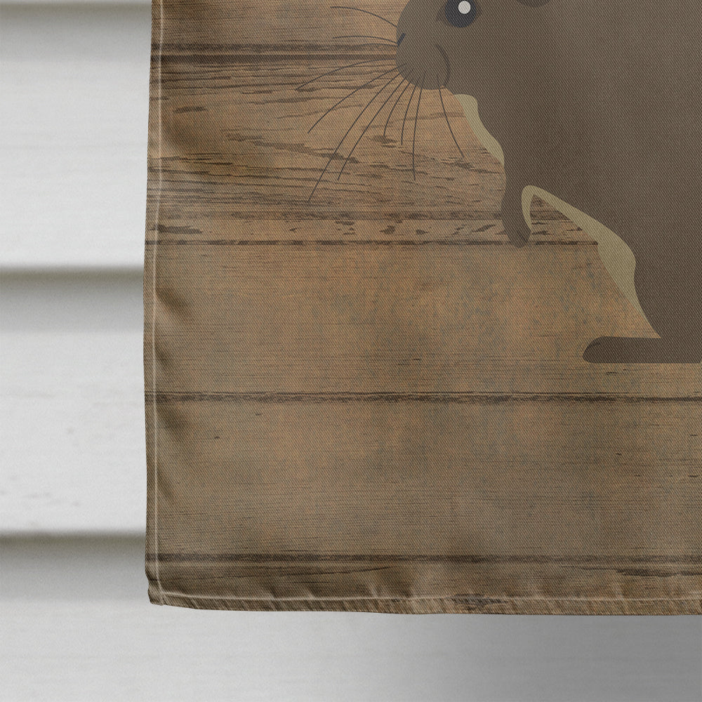 Chinchilla Welcome House Flag 28x40 Porch Sleeve Pole Decorative Outside Yard Banner Artwork Wall Hanging, Polyester