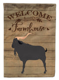 Verata Goat Welcome House Flag 28x40 Porch Sleeve Pole Decorative Outside Yard Banner Artwork Wall Hanging, Polyester