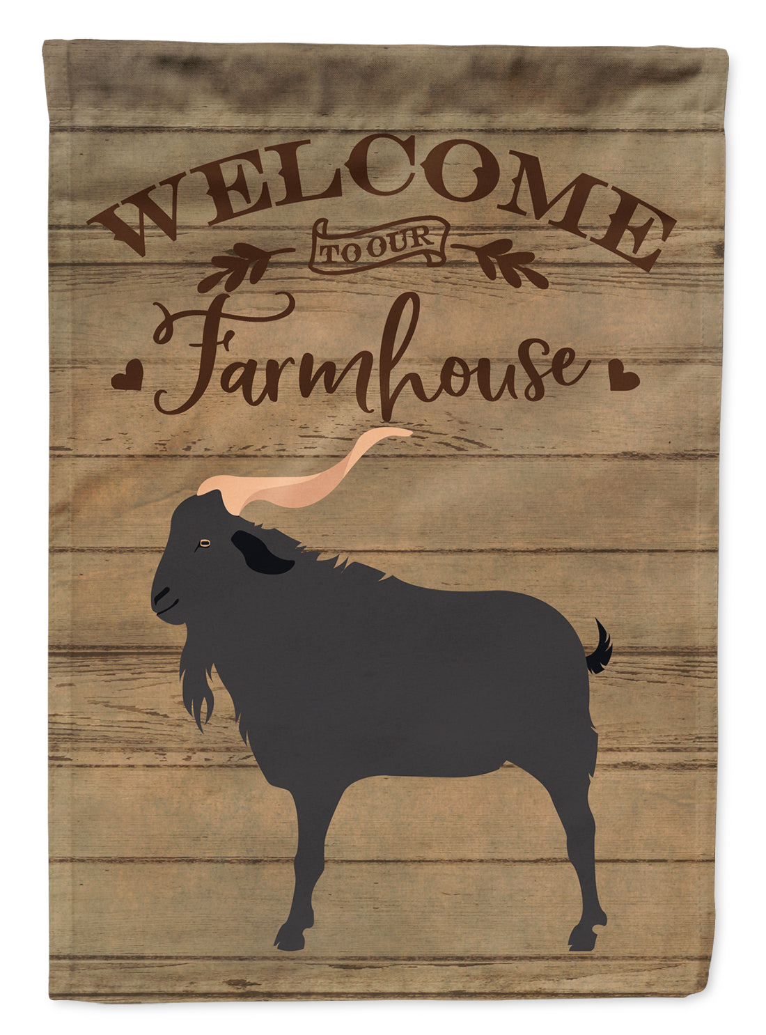 Verata Goat Welcome House Flag 28x40 Porch Sleeve Pole Decorative Outside Yard Banner Artwork Wall Hanging, Polyester