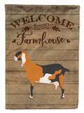 Anglo-nubian Nubian Goat Welcome House Flag 28x40 Porch Sleeve Pole Decorative Outside Yard Banner Artwork Wall Hanging, Polyester