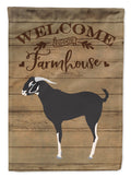 Black Bengal Goat Welcome House Flag 28x40 Porch Sleeve Pole Decorative Outside Yard Banner Artwork Wall Hanging, Polyester