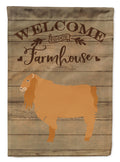 American Lamancha Goat Welcome House Flag 28x40 Porch Sleeve Pole Decorative Outside Yard Banner Artwork Wall Hanging, Polyester
