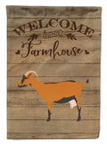 Oberhasli Goat Welcome House Flag 28x40 Porch Sleeve Pole Decorative Outside Yard Banner Artwork Wall Hanging, Polyester