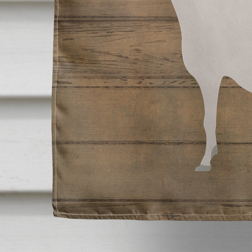 Saanen Goat Welcome House Flag 28x40 Porch Sleeve Pole Decorative Outside Yard Banner Artwork Wall Hanging, Polyester
