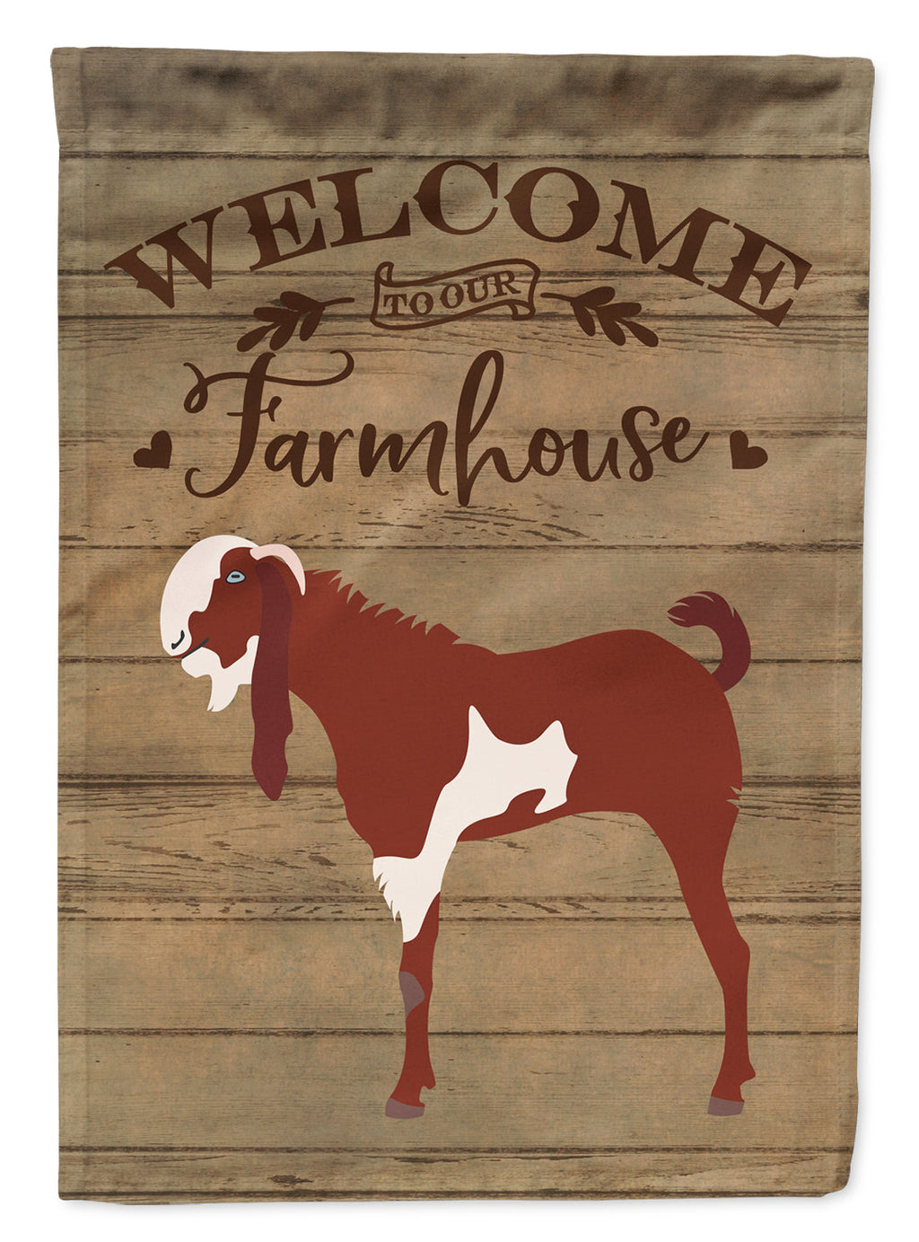 Jamnapari Goat Welcome House Flag 28x40 Porch Sleeve Pole Decorative Outside Yard Banner Artwork Wall Hanging, Polyester