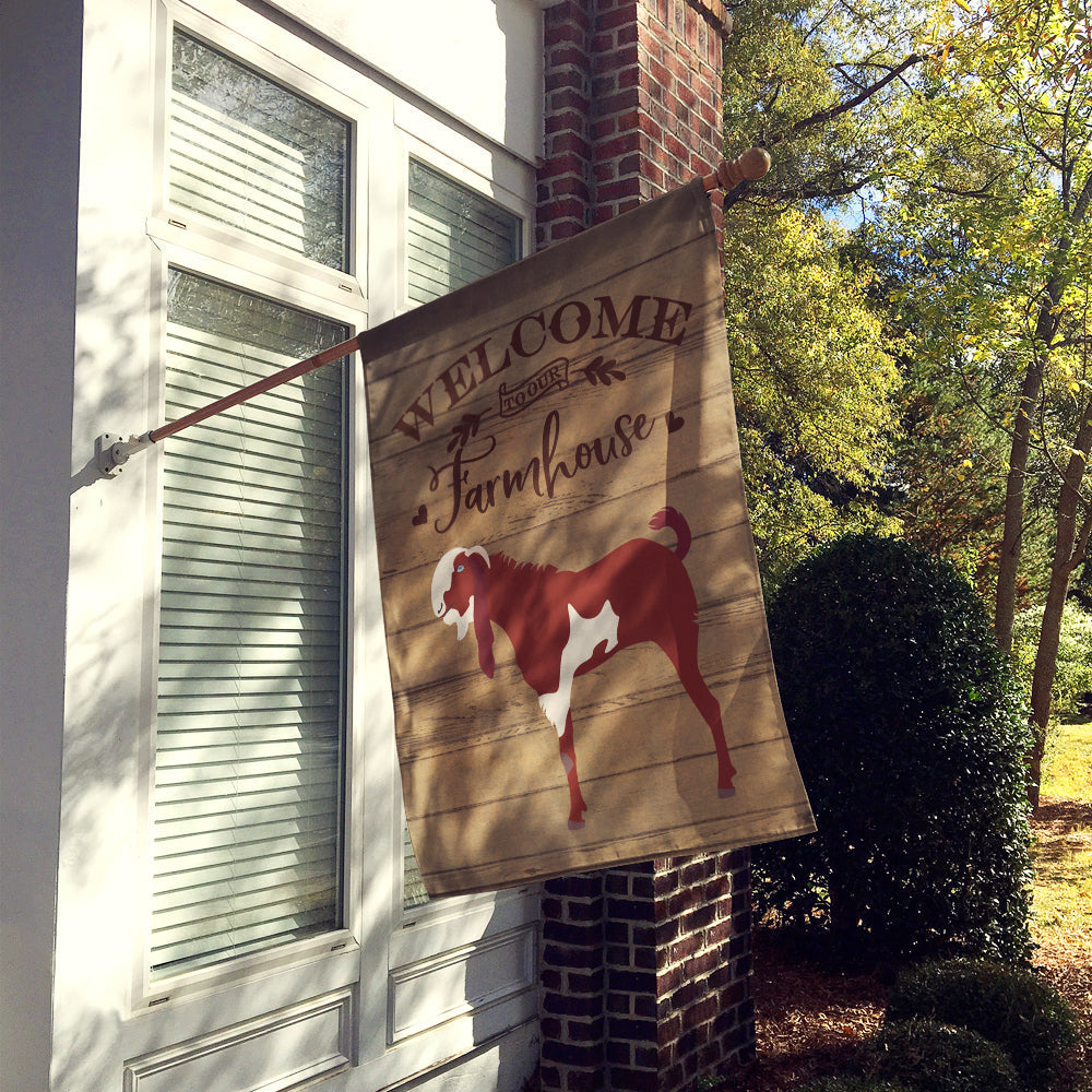 Jamnapari Goat Welcome House Flag 28x40 Porch Sleeve Pole Decorative Outside Yard Banner Artwork Wall Hanging, Polyester