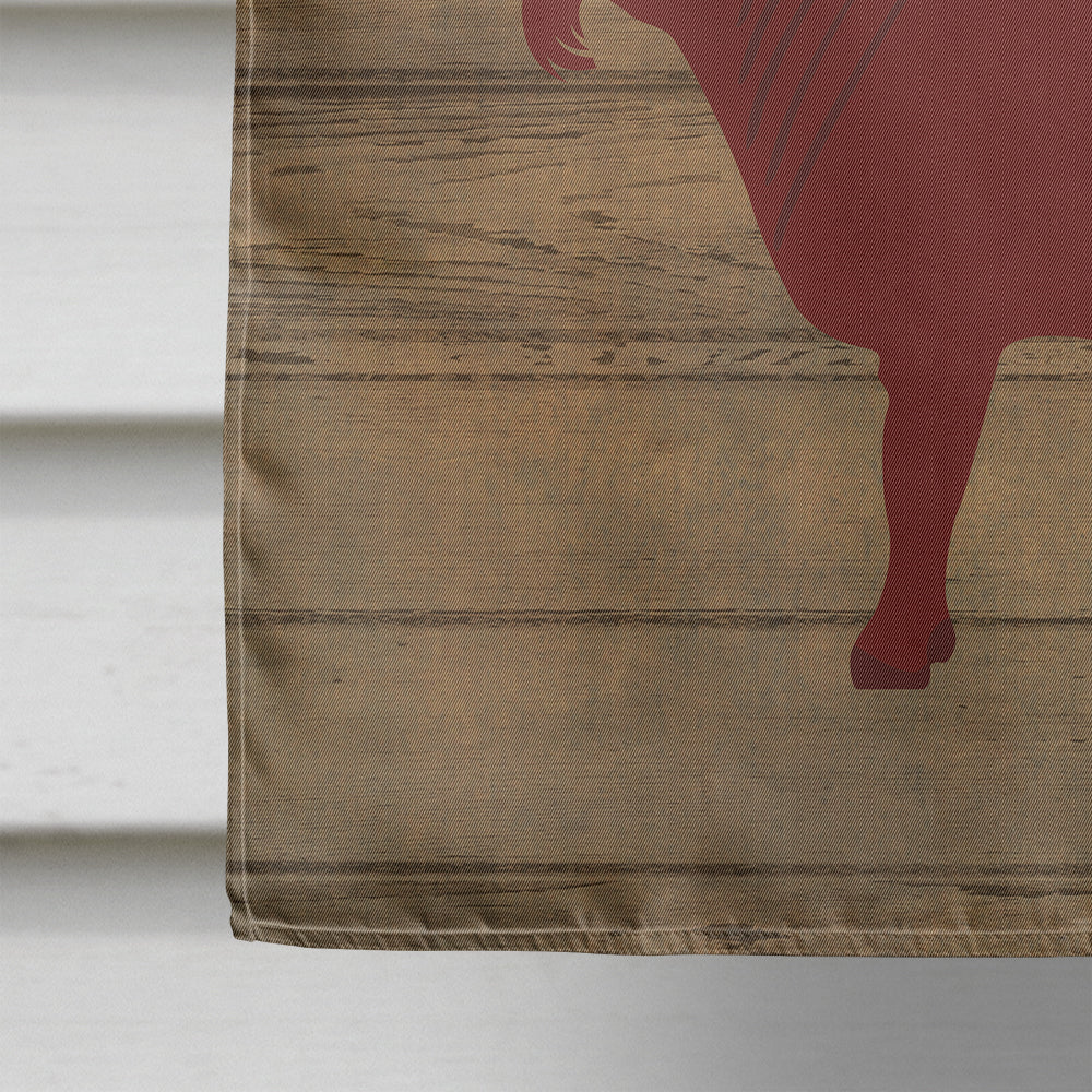 Kalahari Red Goat Welcome House Flag 28x40 Porch Sleeve Pole Decorative Outside Yard Banner Artwork Wall Hanging, Polyester