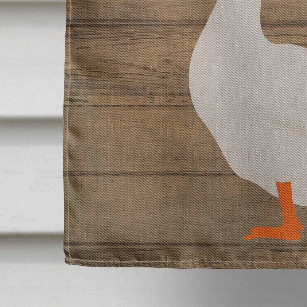 Embden Goose Welcome House Flag 28x40 Porch Sleeve Pole Decorative Outside Yard Banner Artwork Wall Hanging, Polyester