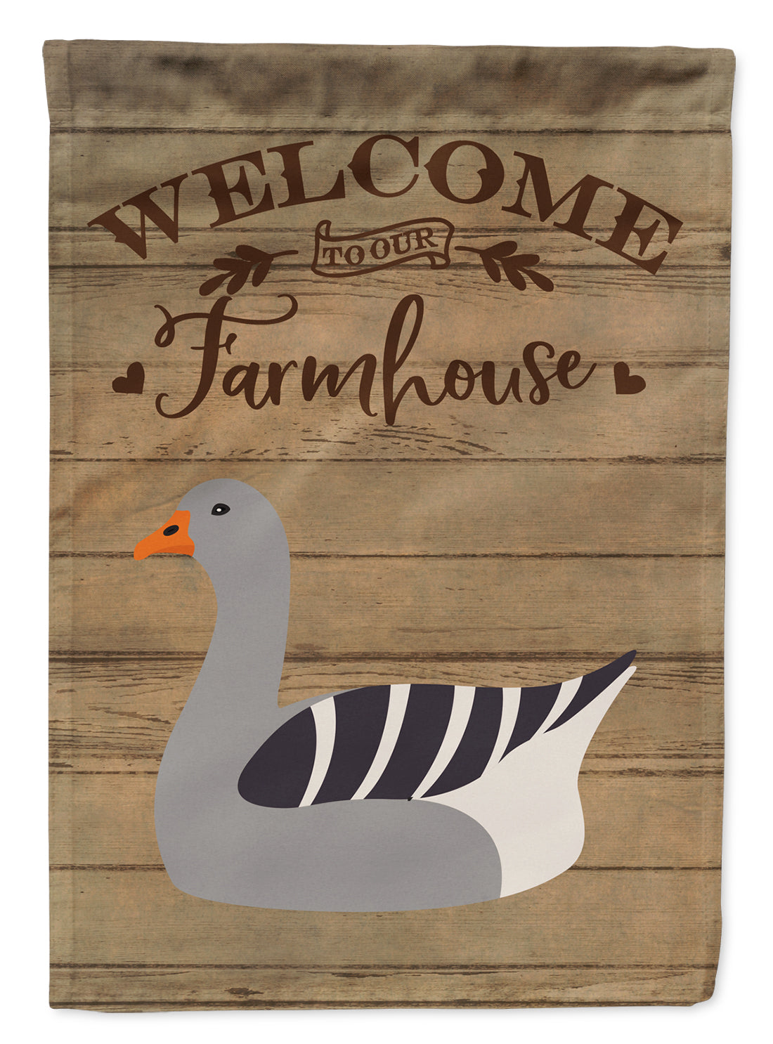 Pilgrim Goose Welcome House Flag 28x40 Porch Sleeve Pole Decorative Outside Yard Banner Artwork Wall Hanging, Polyester