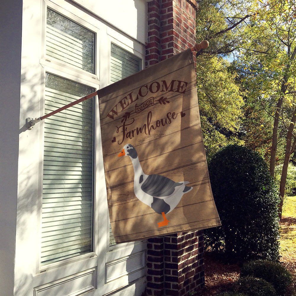 West of England Goose Welcome House Flag 28x40 Porch Sleeve Pole Decorative Outside Yard Banner Artwork Wall Hanging, Polyester